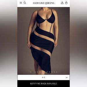 God Save Queens Scarlett Dress Size 4-6